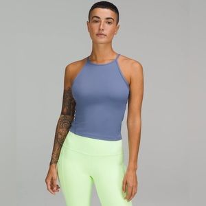 Lululemon Lightweight High Neck Yoga Tank Top size 6 Water Drop